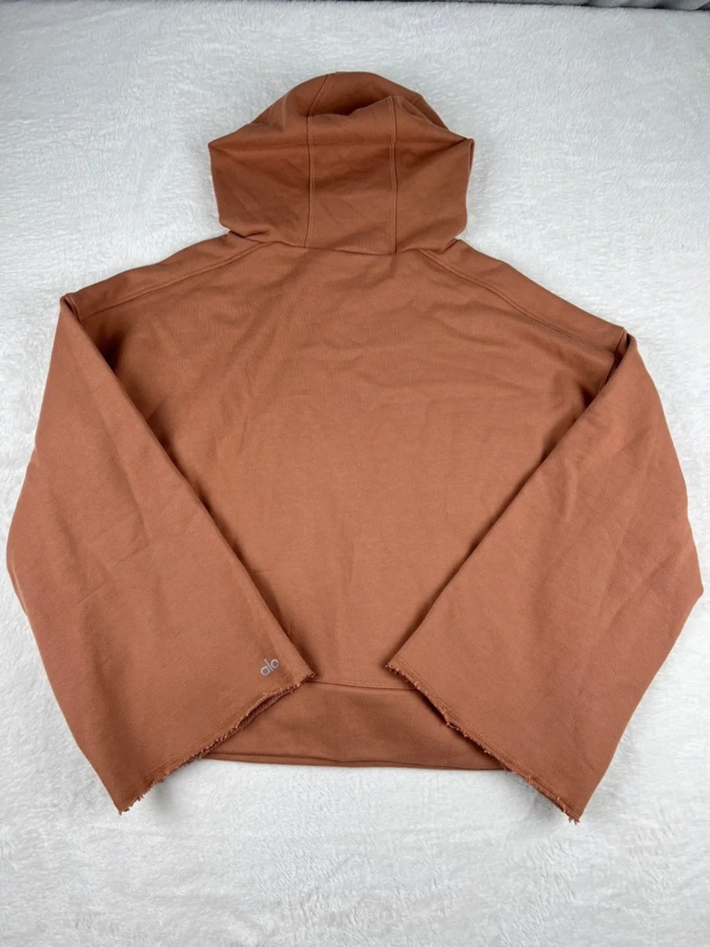 Alo Yoga Low Key Hoodie Pullover Oversized Wide Sleeve Henna S